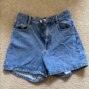 Zara Blue Jean Shorts High-Waisted Casual
